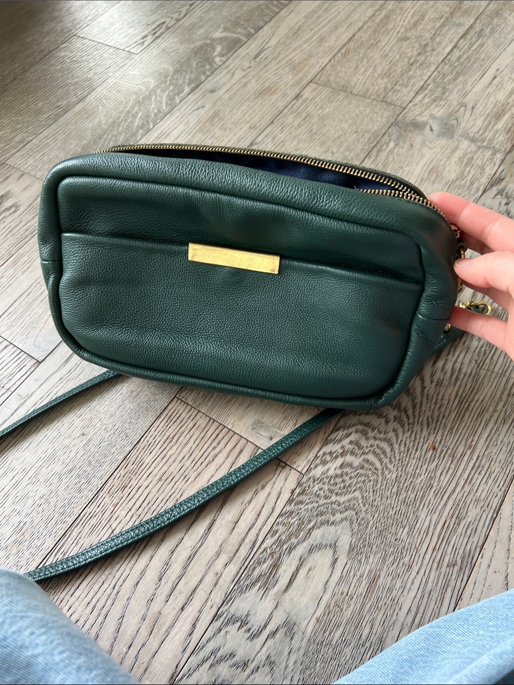 Opelle Issa crossbody bag emerald green